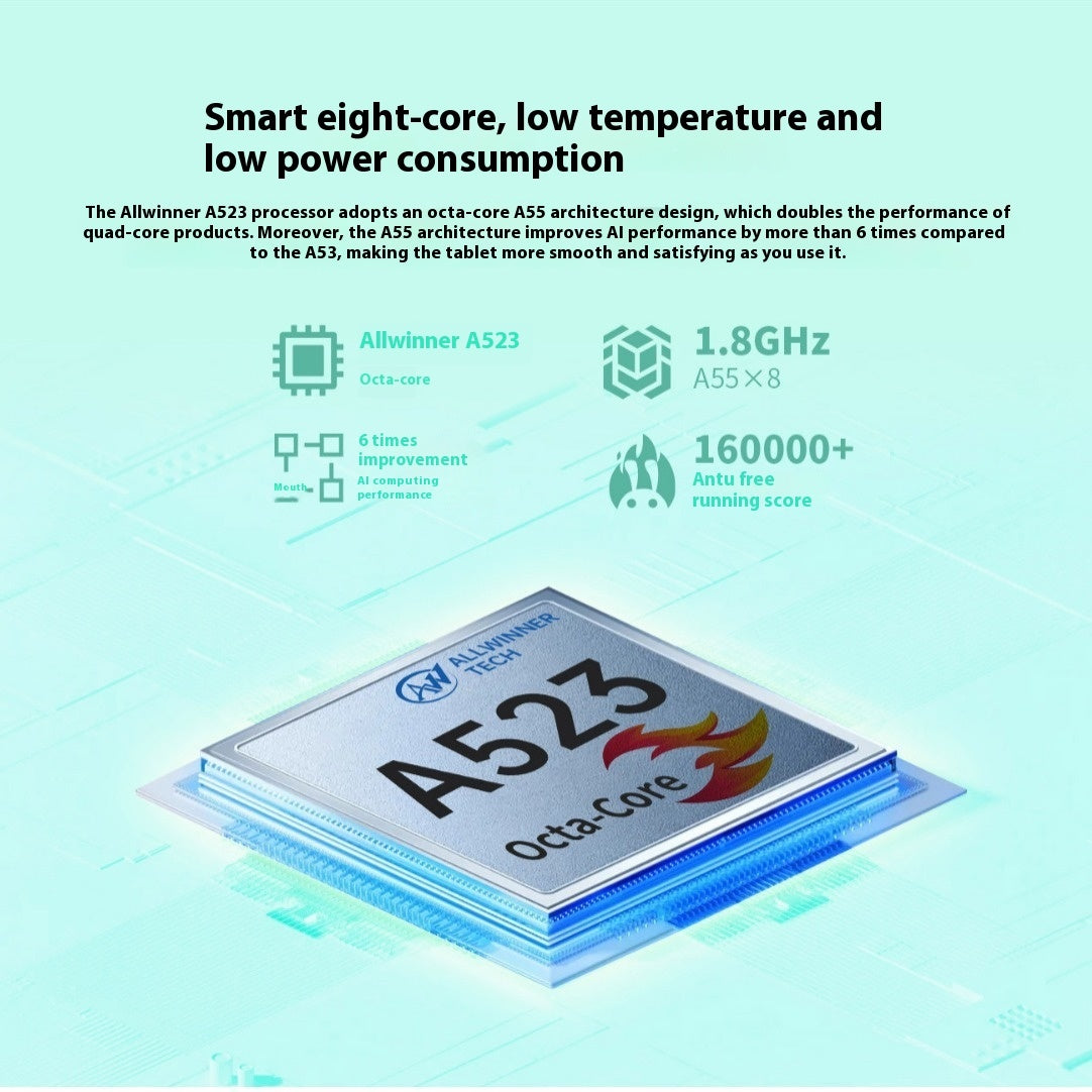 Tableta Android 13 HD de 8 pulgadas Octa-core Estudiante 4GB 64GB