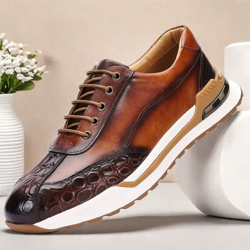 Zapatos de hombre de primera capa de cuero de vaca