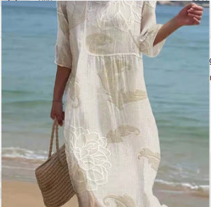 Casual Printed Temperament Long Skirt Girl - DRESS WELL STORE