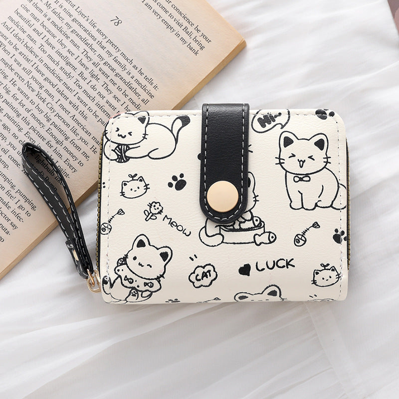 Cartera de mano para mujer estilo japonés, sencilla y linda