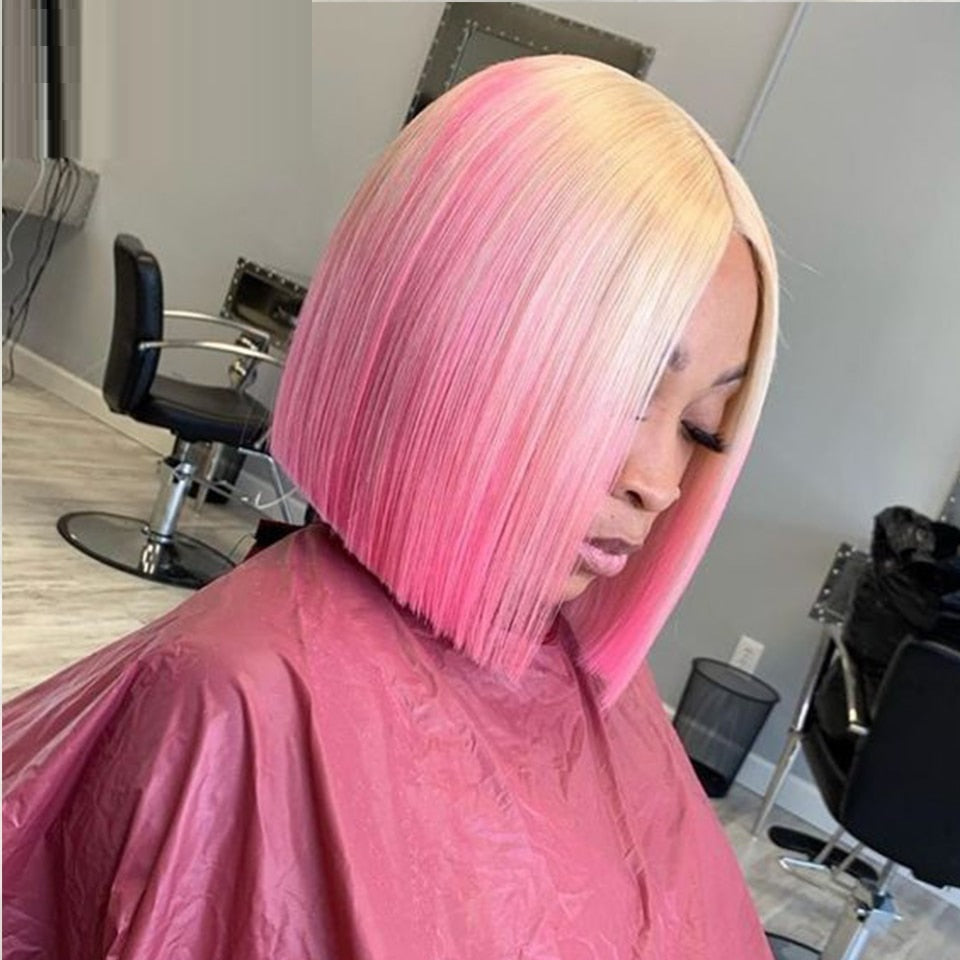 Cabello Humano de Alta Calidad con Encaje Frontal Degradado Semimecánico