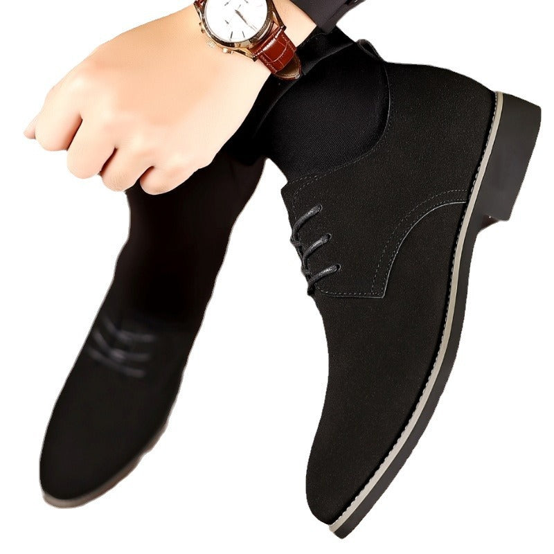 Zapatos de cuero de gamuza informales de tallas grandes para hombre