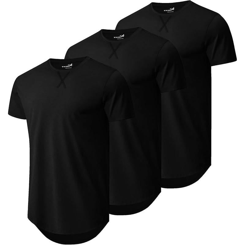 Top Faux Cotton Long Sleeve Crew Neck Short Sleeve Summer T-shirt