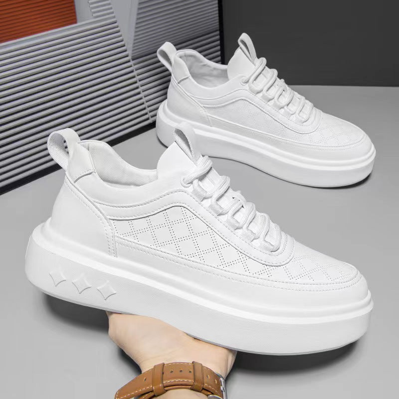 Zapatos Casuales de Plataforma Huecos y Transpirables Estilo Británico con Suela Gruesa