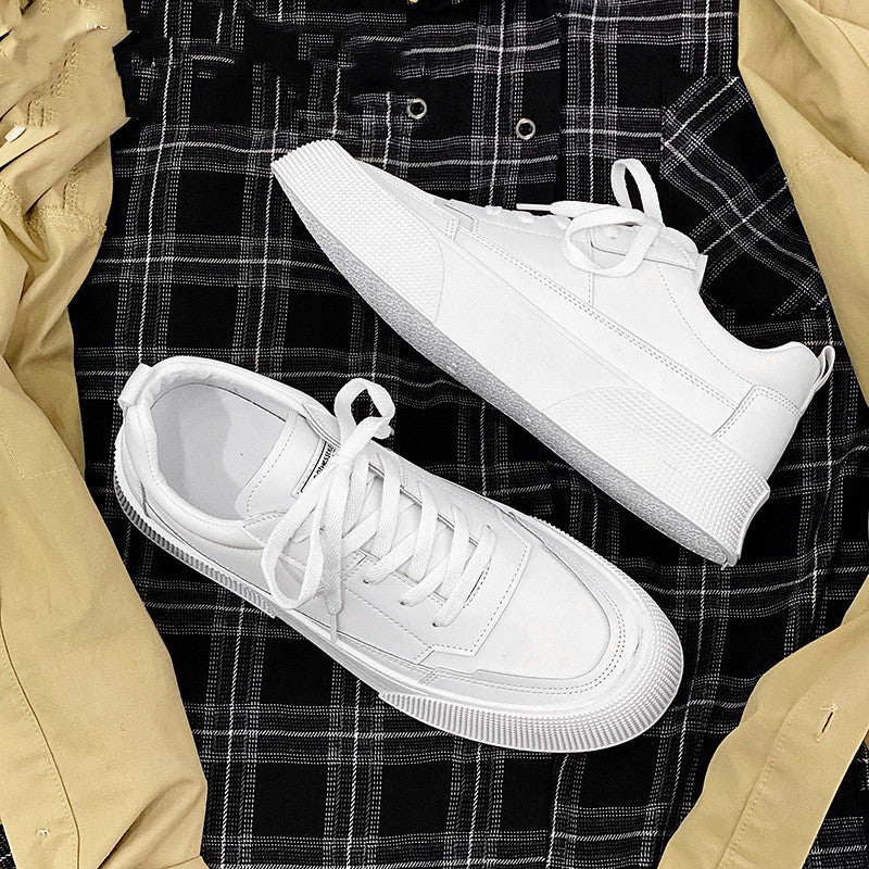 Zapatillas de plataforma con alzas para hombre, de color liso y fondo grueso, estilo casual y versátil