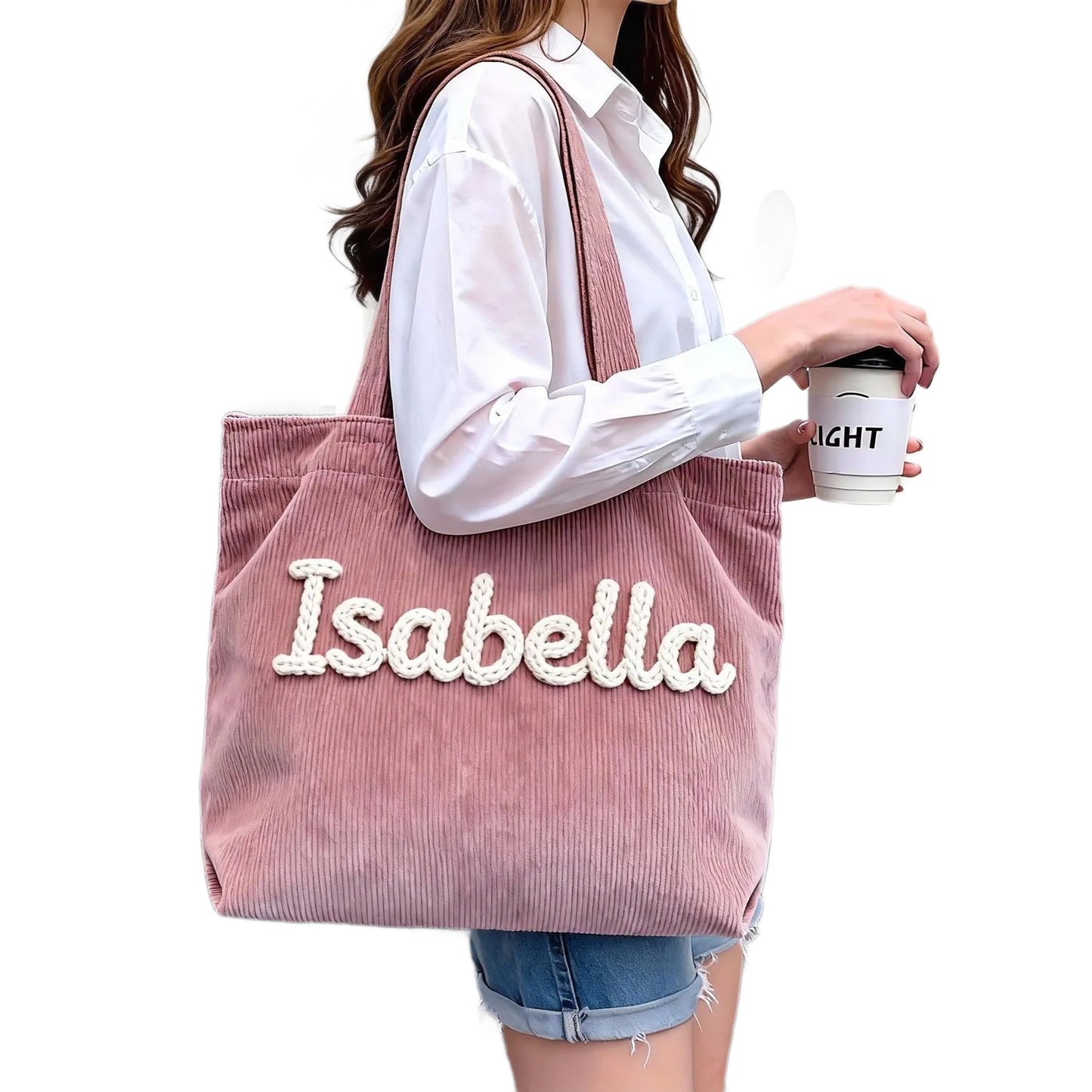 Bolso de pana informal para mujer: a la moda, de tendencia y minimalista