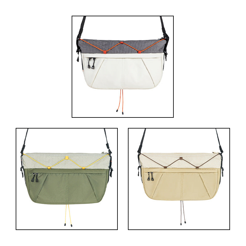 Bolso bandolera portátil de gran capacidad con colores contrastantes, bolso de hombro versátil para viajes