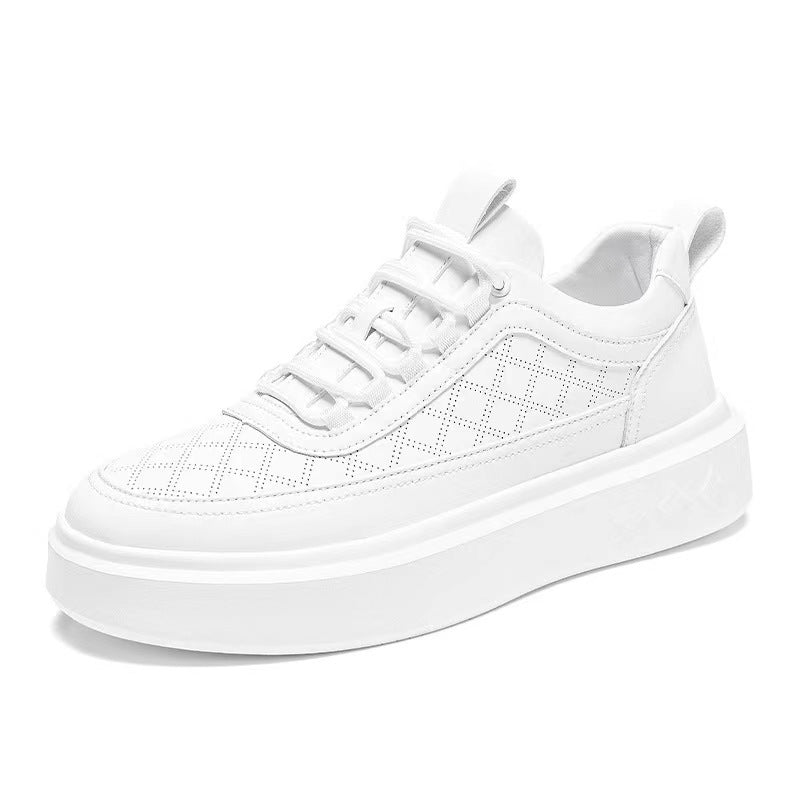 Zapatos Casuales de Plataforma Huecos y Transpirables Estilo Británico con Suela Gruesa