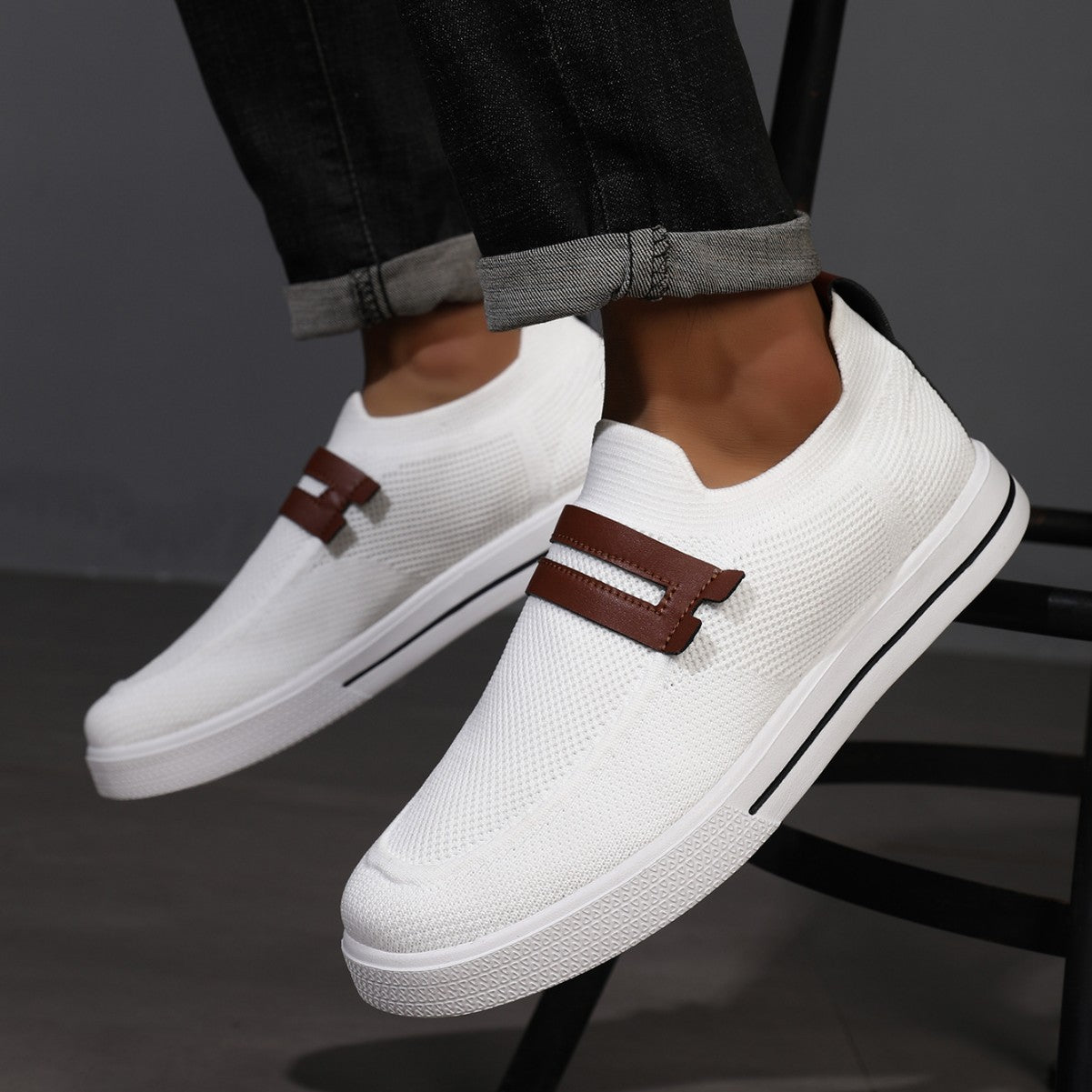Zapatos informales transpirables de verano para hombre, de malla suave y elástica, ligeros
