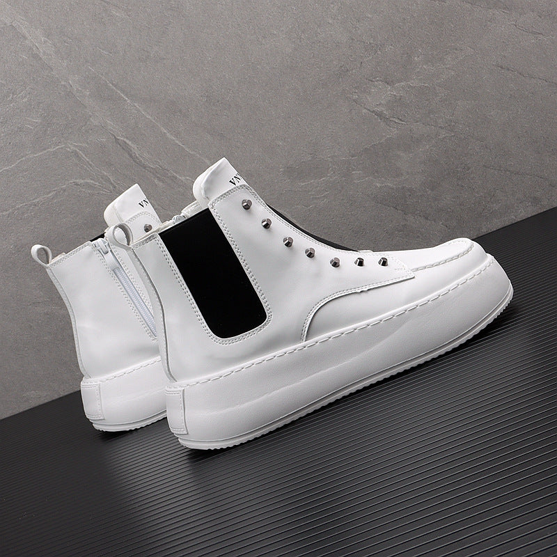 Zapatillas Altas Hombre Versión Coreana Tendencia Suela Gruesa Casual
