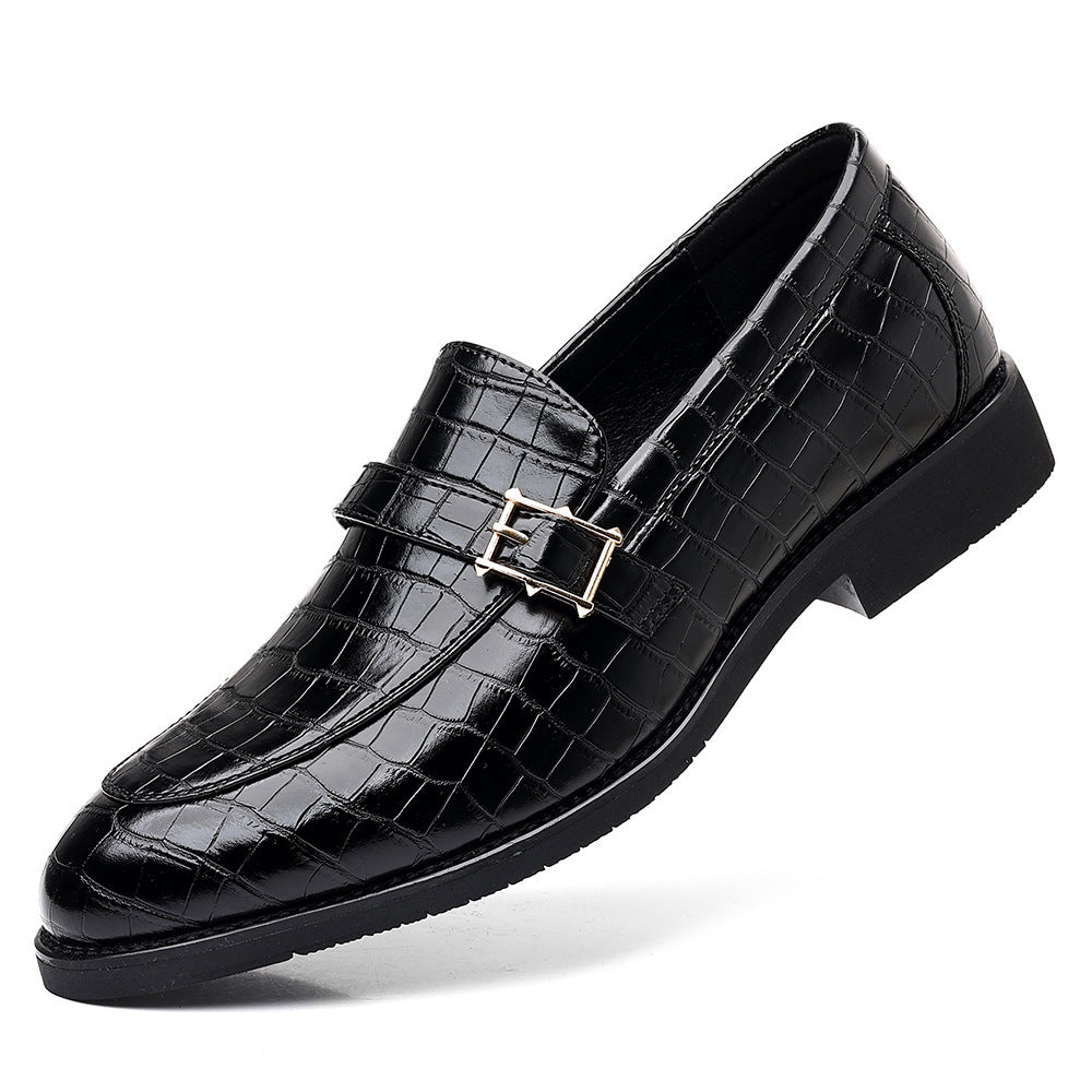 Zapatos de cuero informales elegantes de talla grande para hombre