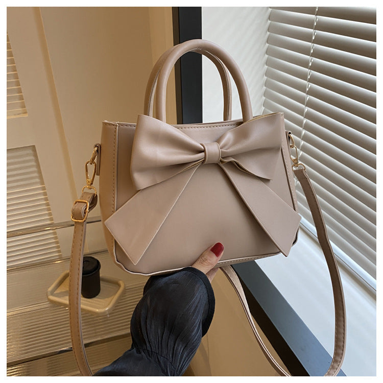 Bolso Pequeño Cuadrado Retro con Lazo Recortado a la Moda Estilo Bandolera o Hombro
