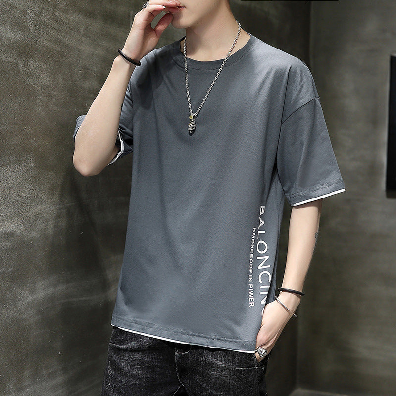 Men's Loose Casual All-Match Crew-Neck Short-Sleeve