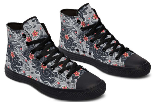 Zapatillas de lona altas estampadas para parejas