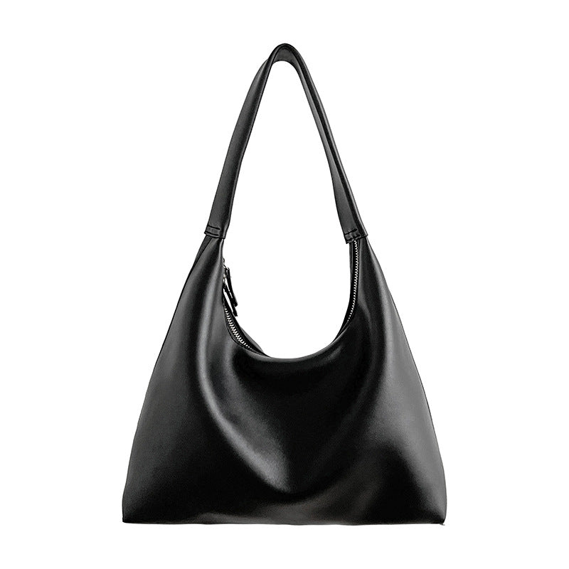 Bolso de hombro sencillo de piel suave para mujer, versátil y de nicho