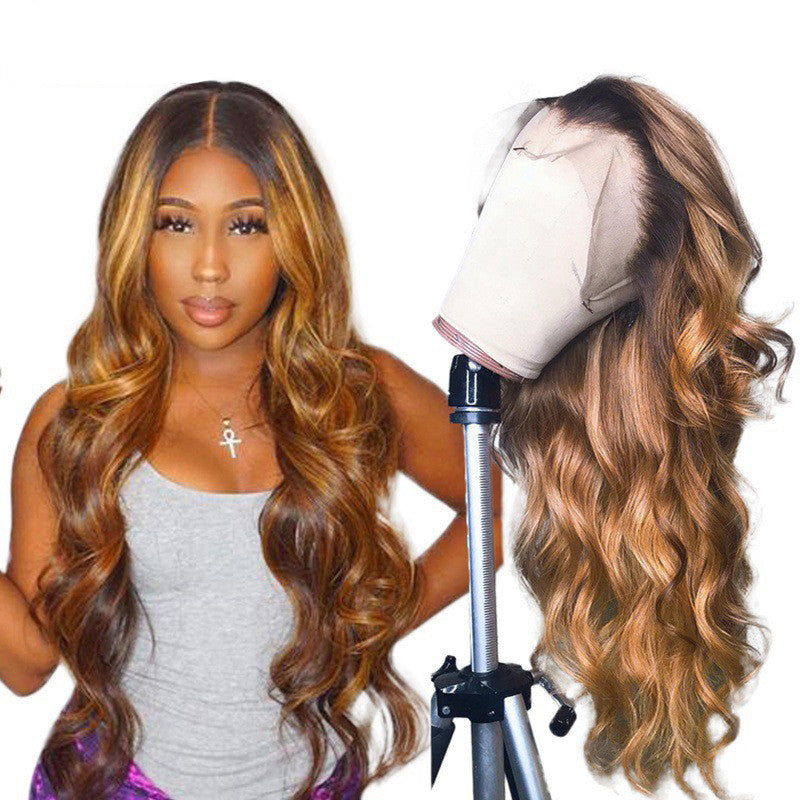 Pelucas Ombré de Cabello Humano Remy Frontal de Encaje Colorido