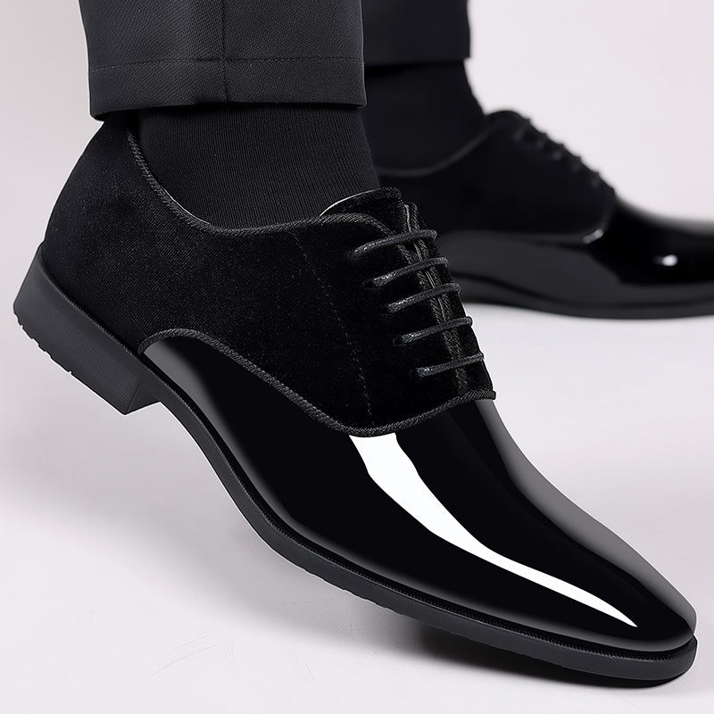 Zapatos de cuero de vestir para hombre, ligeros y a la moda