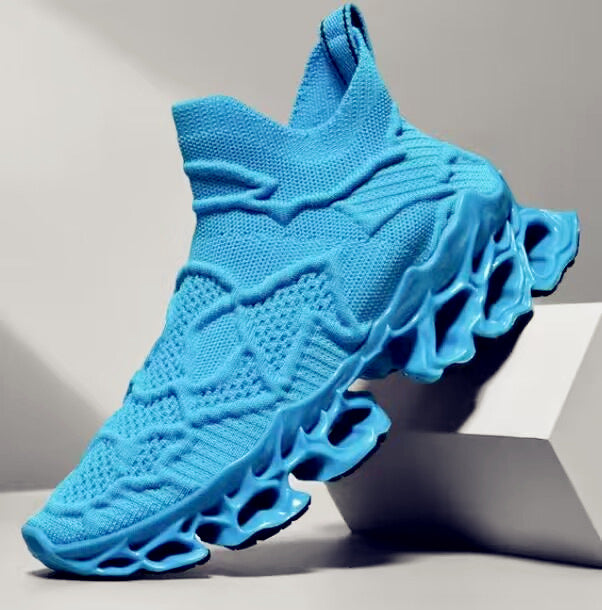 Zapatillas de correr transpirables de verano para hombre, plataforma de moda, malla tejida, informales