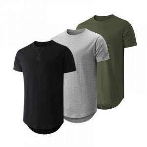 Top Faux Cotton Long Sleeve Crew Neck Short Sleeve Summer T-shirt