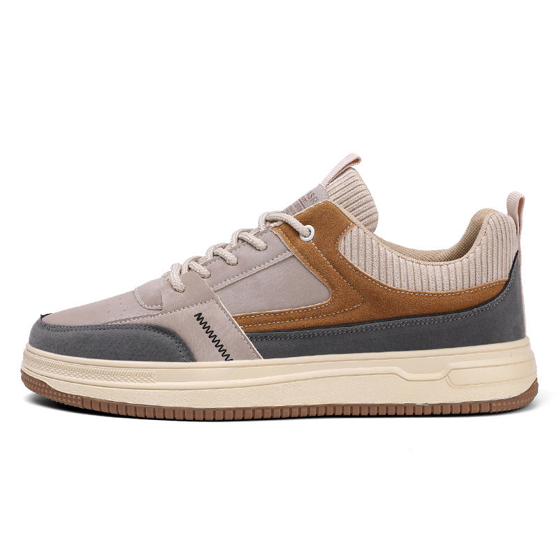 Zapatillas deportivas informales de suela gruesa y resistente al desgaste de corte bajo