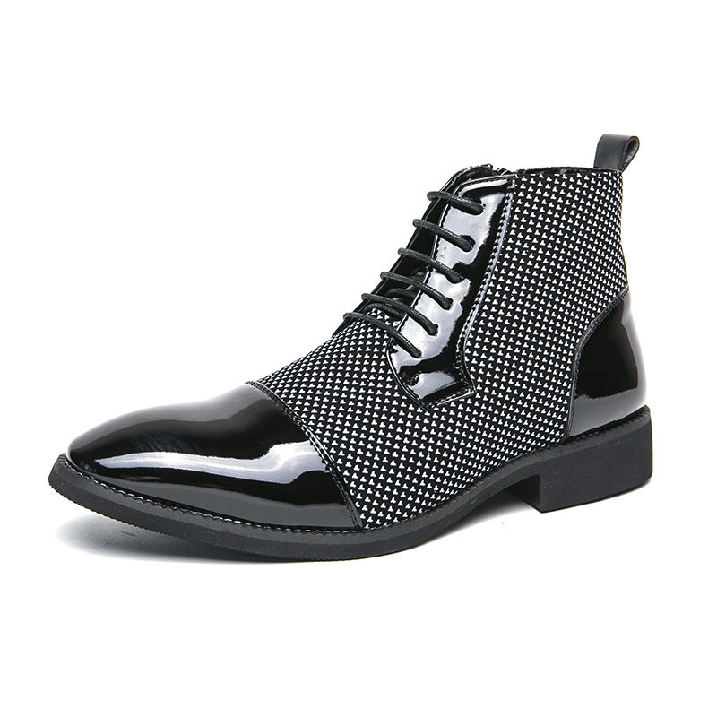 Nueva Moda Botines de Cuero Zapatos Formales de Negocios para Hombres