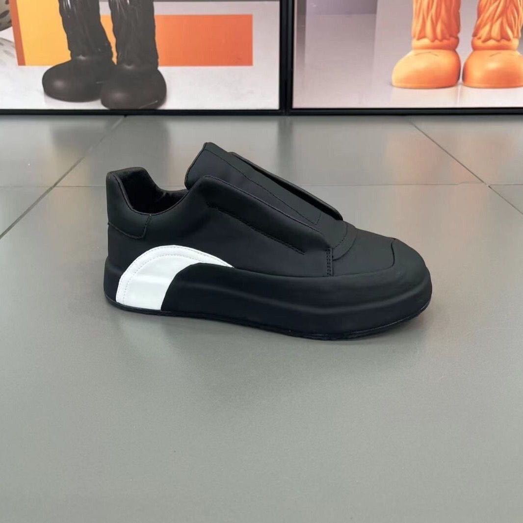 Zapatillas Casual Transpirables de Cuero Genuino sin Cordones para Correr