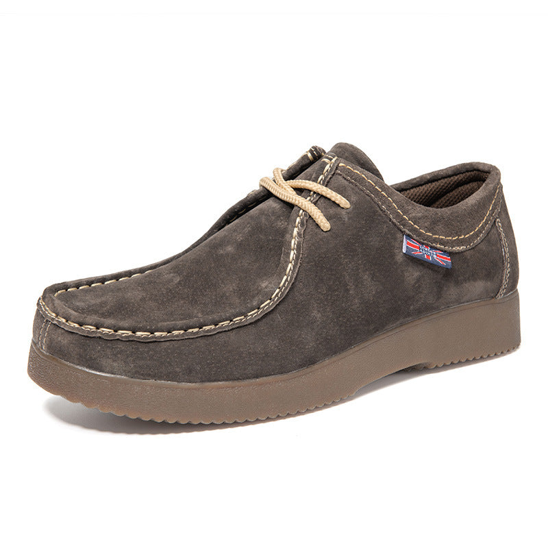 Nuevas zapatillas de cuero para hombre estilo coreano informal, modernas, versátiles, estilo británico