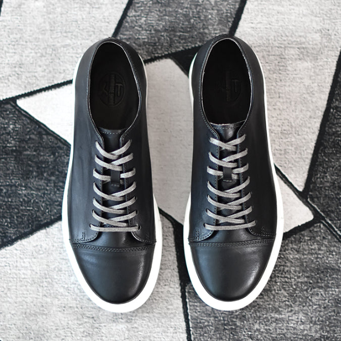 Zapatos casuales de cuero de caballo de primera calidad hechos a mano para hombre, con efecto envejecido