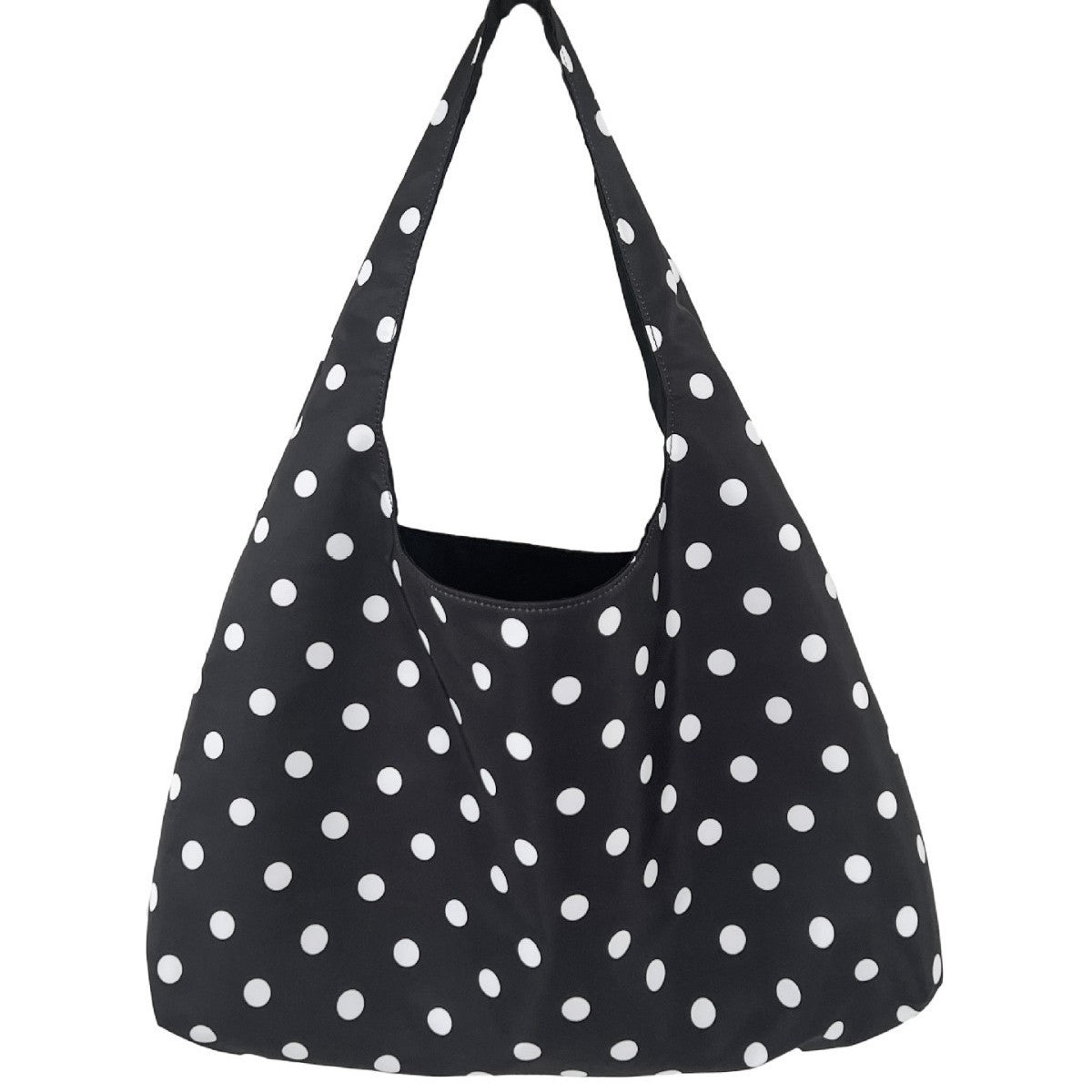 Bolso de hombro redondo de lunares estilo japonés para mujer