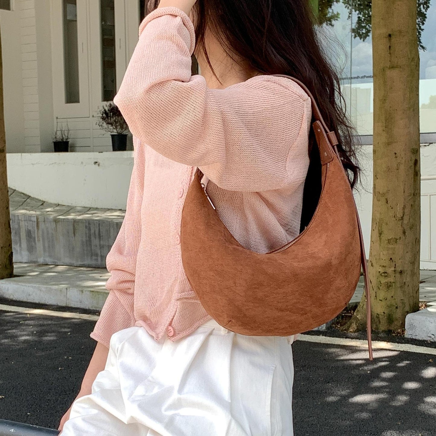 Retro Underarm Suede Bag Niche Trendy Handbag