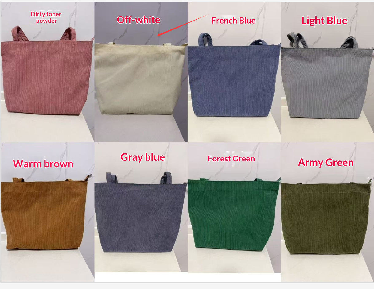 Bolso de pana informal para mujer: a la moda, de tendencia y minimalista