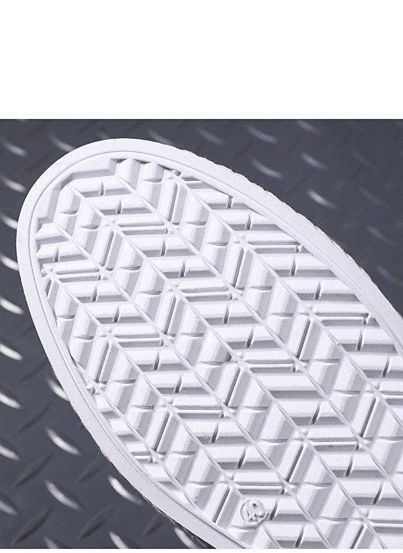 Zapatos casuales de lona fina y transpirable de verano de seda helada con suela blanda antideslizantes y combinables con puntera ancha