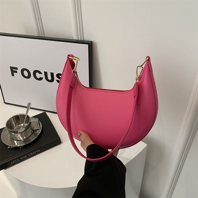 Bolso de Hombro Texturizado Niche Crescent, Nuevo y Sencillo, que Combina con Todo, Para Mujer