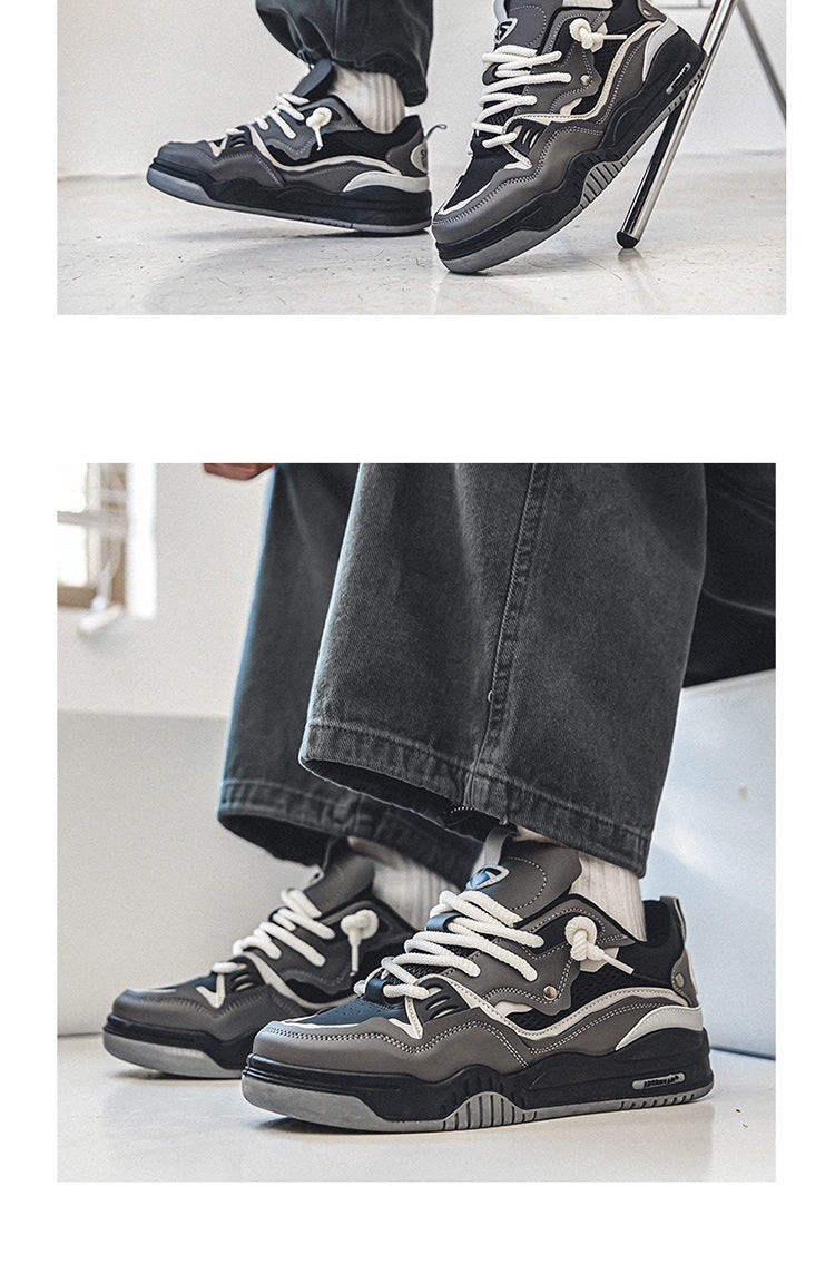 Zapatillas de Hombre Retro Leisure con Aumento de Altura, Diseño Antideslizante y Suela Gruesa