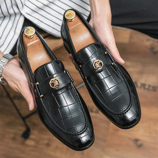 Cortex Zapatos de Cuero de Estilo Británico Formales e Informales de Negocios para Hombre