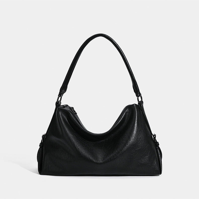 Vintage Suede Large-Capacity Tote Bag