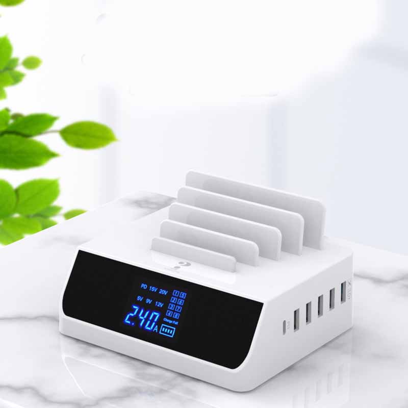 Soporte cargador de teléfono móvil con pantalla inteligente