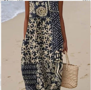 Casual Printed Temperament Long Skirt Girl - DRESS WELL STORE