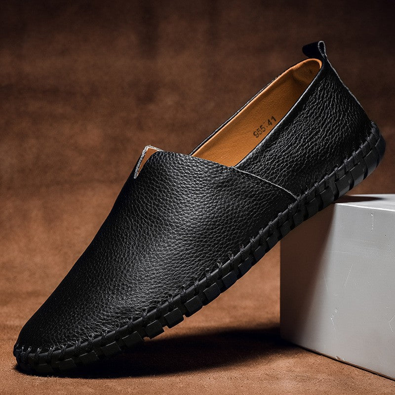 Zapatos de conducir informales, de moda, sin cordones, de corte bajo y transpirables para hombre