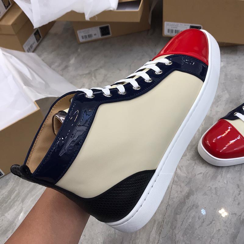 Zapatillas deportivas informales altas de piel con estampado de cocodrilo y superficie brillante para hombre, estilo celebridad de internet