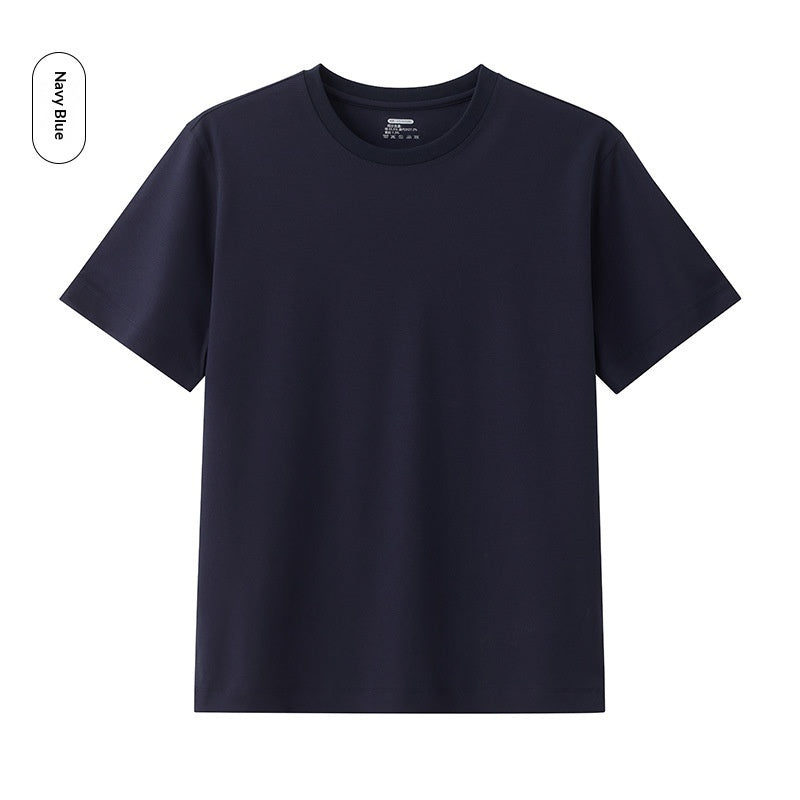 Cool Breathable Liquid-Ammonia Cotton Comfortable T-Shirt Casual Crew Neck Short-Sleeve For Men