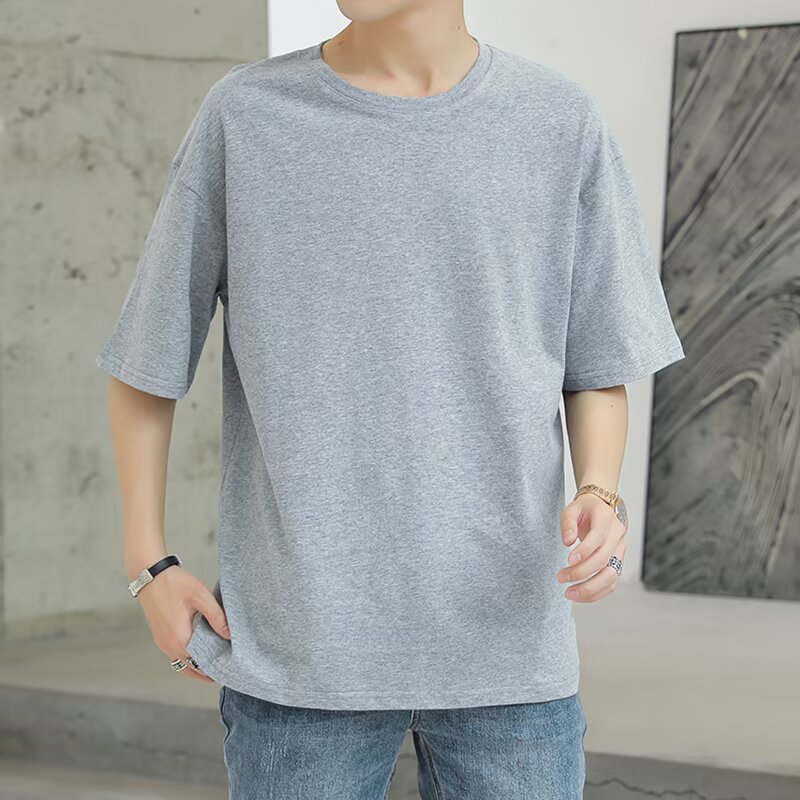 Men's Fashionable Simple Loose Casual Short-Sleeve