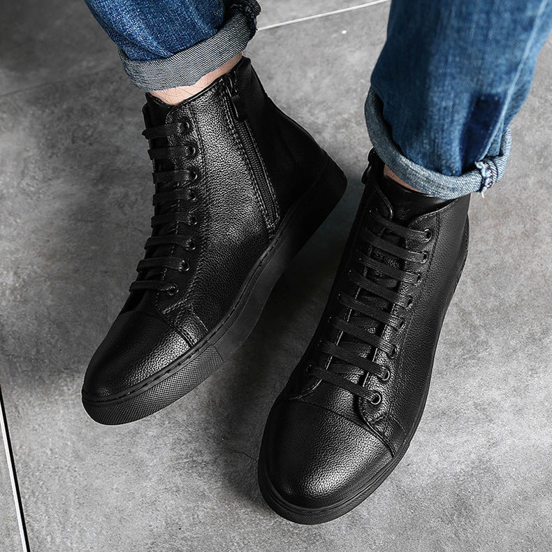 Zapatillas Altas Negras de Tallas Grandes para Hombre