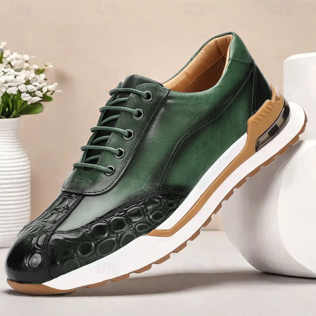 Zapatos de hombre de primera capa de cuero de vaca