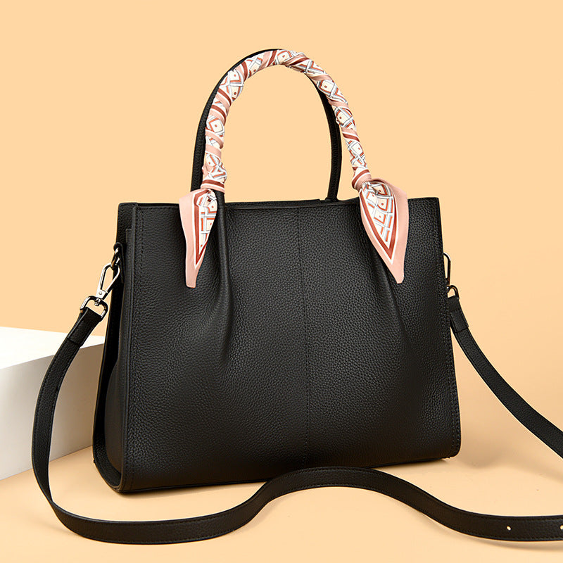 Bolso bandolera de mano de cuero a la moda para mujer