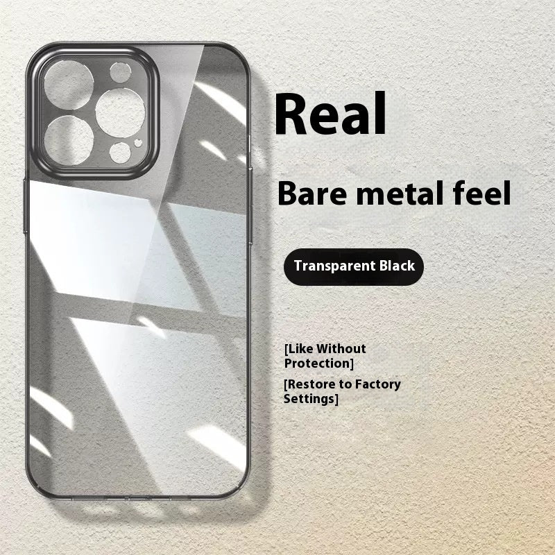 Funda de teléfono 13 sencilla de protección total para lentes, transparente como el hielo, antiamarilleamiento