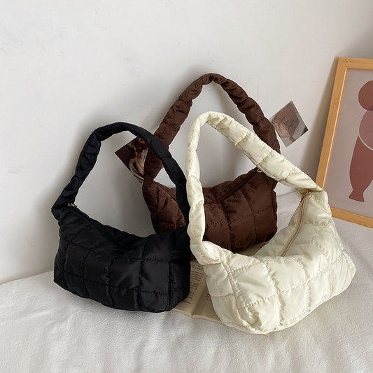 Bolso de hombro moderno, famoso en internet, con pliegues, en forma de nube, para mujer
