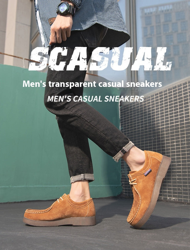 Nuevas zapatillas de cuero para hombre estilo coreano informal, modernas, versátiles, estilo británico
