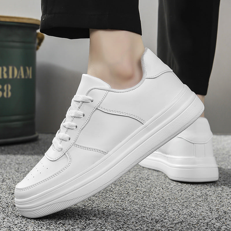 Zapatos de plataforma blancos de talla grande para hombre, primavera y verano