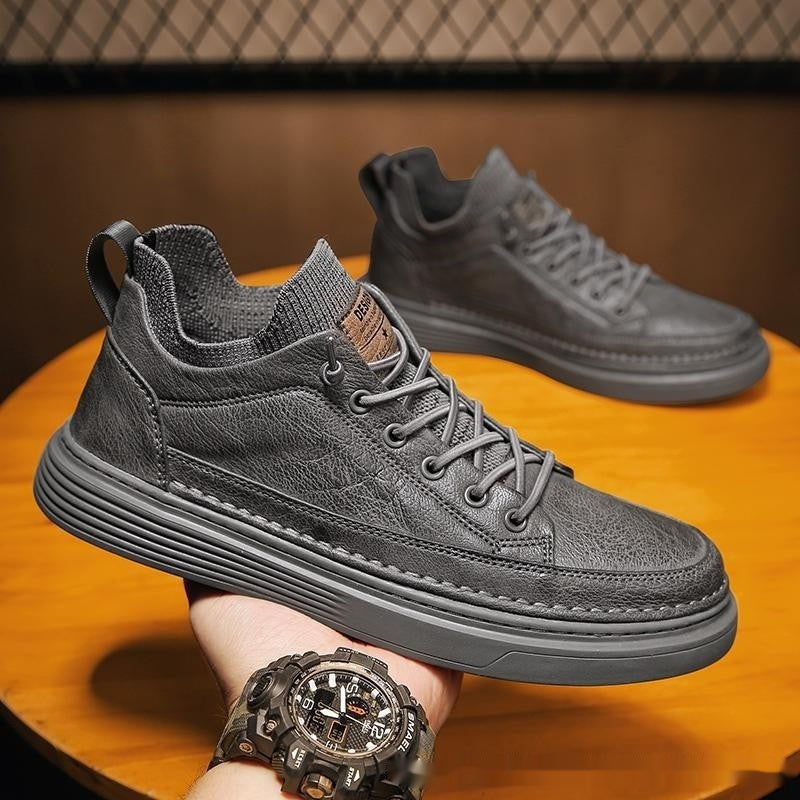 Zapatillas deportivas de hombre negras antideslizantes, resistentes al desgaste, ligeras y versátiles